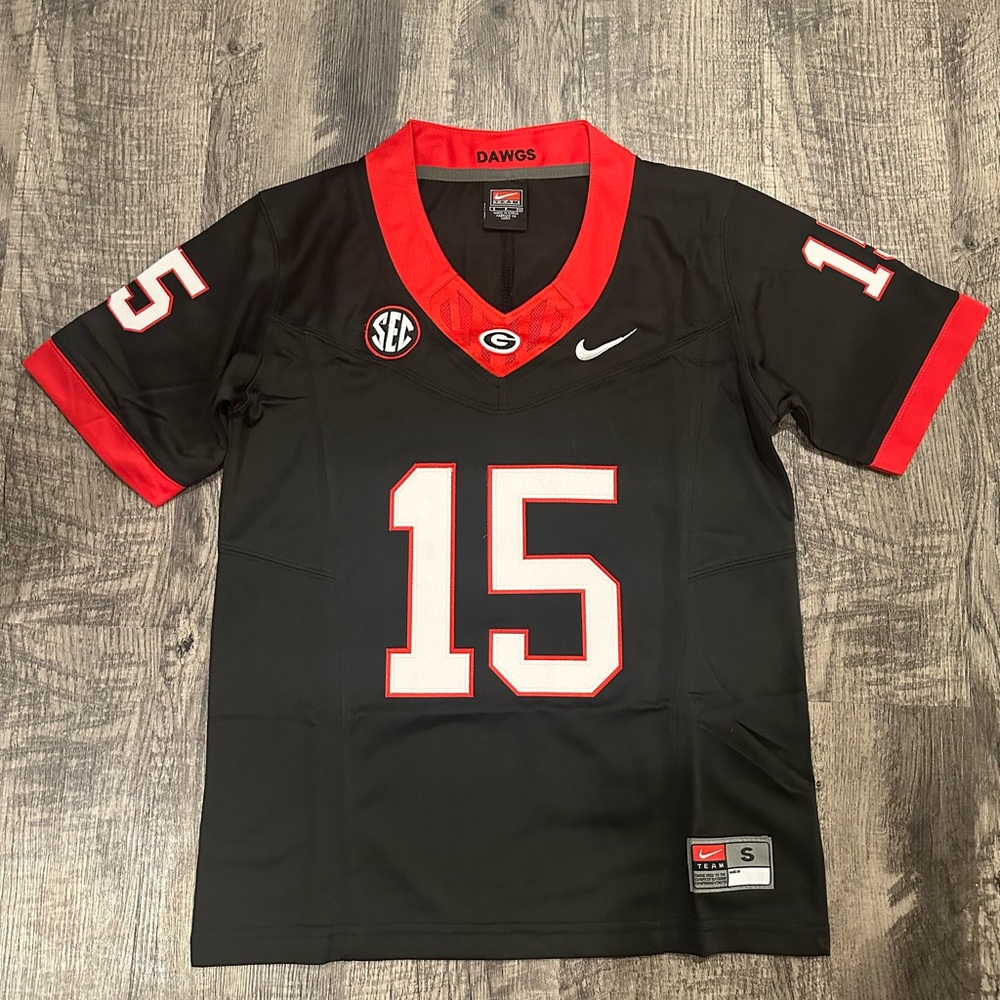 Carson Beck UGA Georgia Bulldogs Black Jersey Youth Size M-L